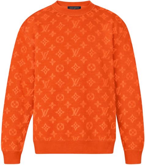 lv crewneck orange|Sweaters, Sweatshirts & Hoodies for Men .